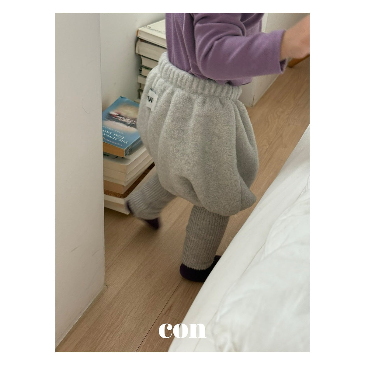 CON ボンボンリブパンツ FREE 66-77cm