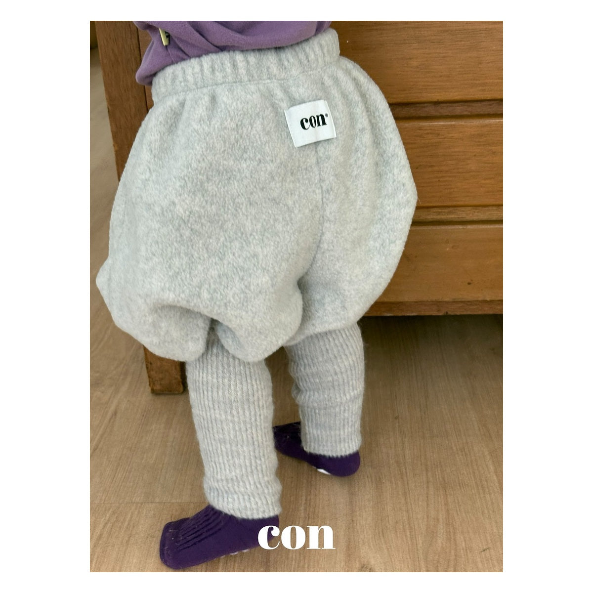 CON ボンボンリブパンツ FREE 66-77cm