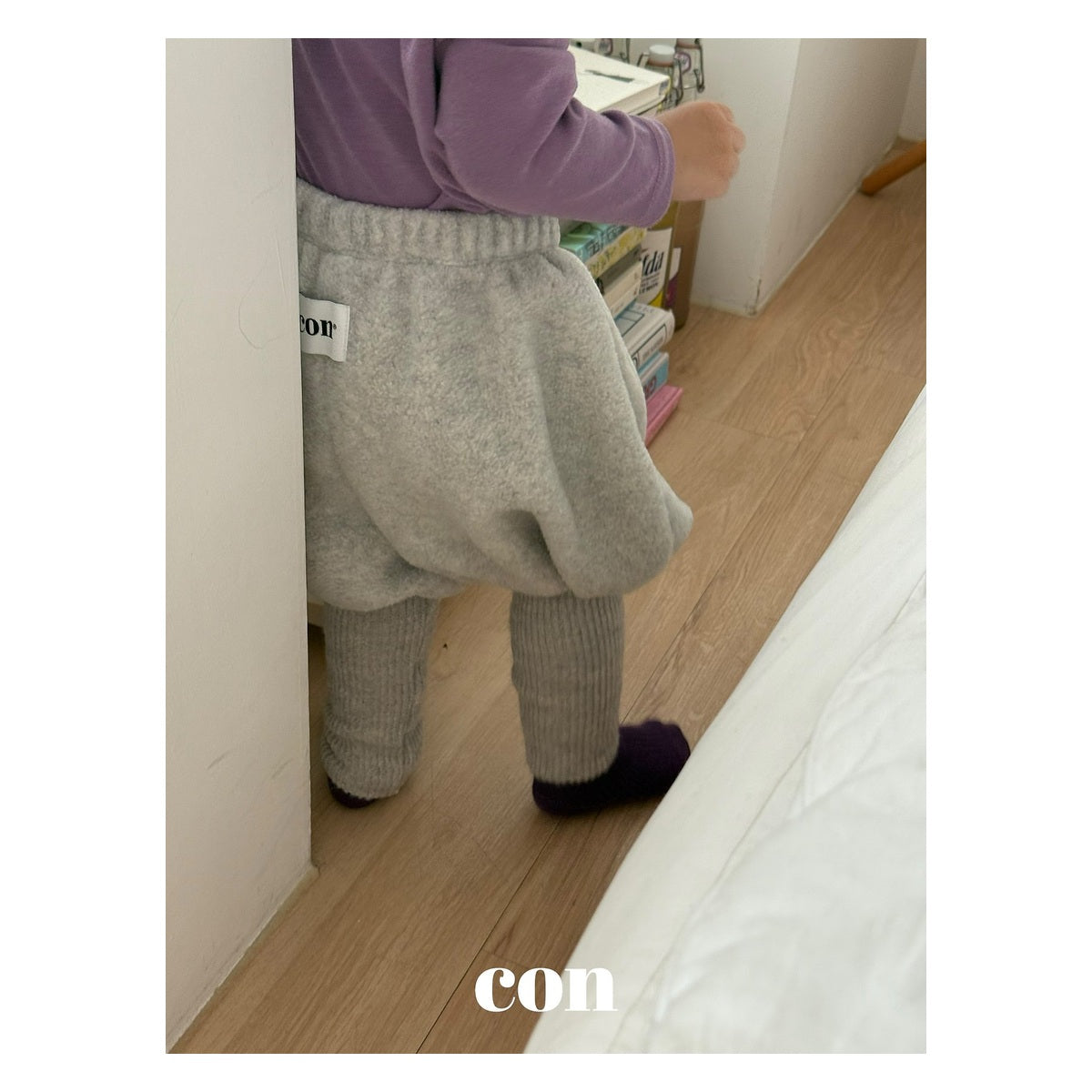 CON ボンボンリブパンツ FREE 66-77cm