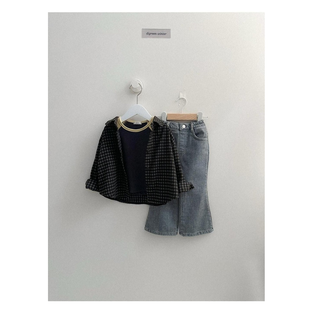 digreen シュニールブーツカットデニムパンツ