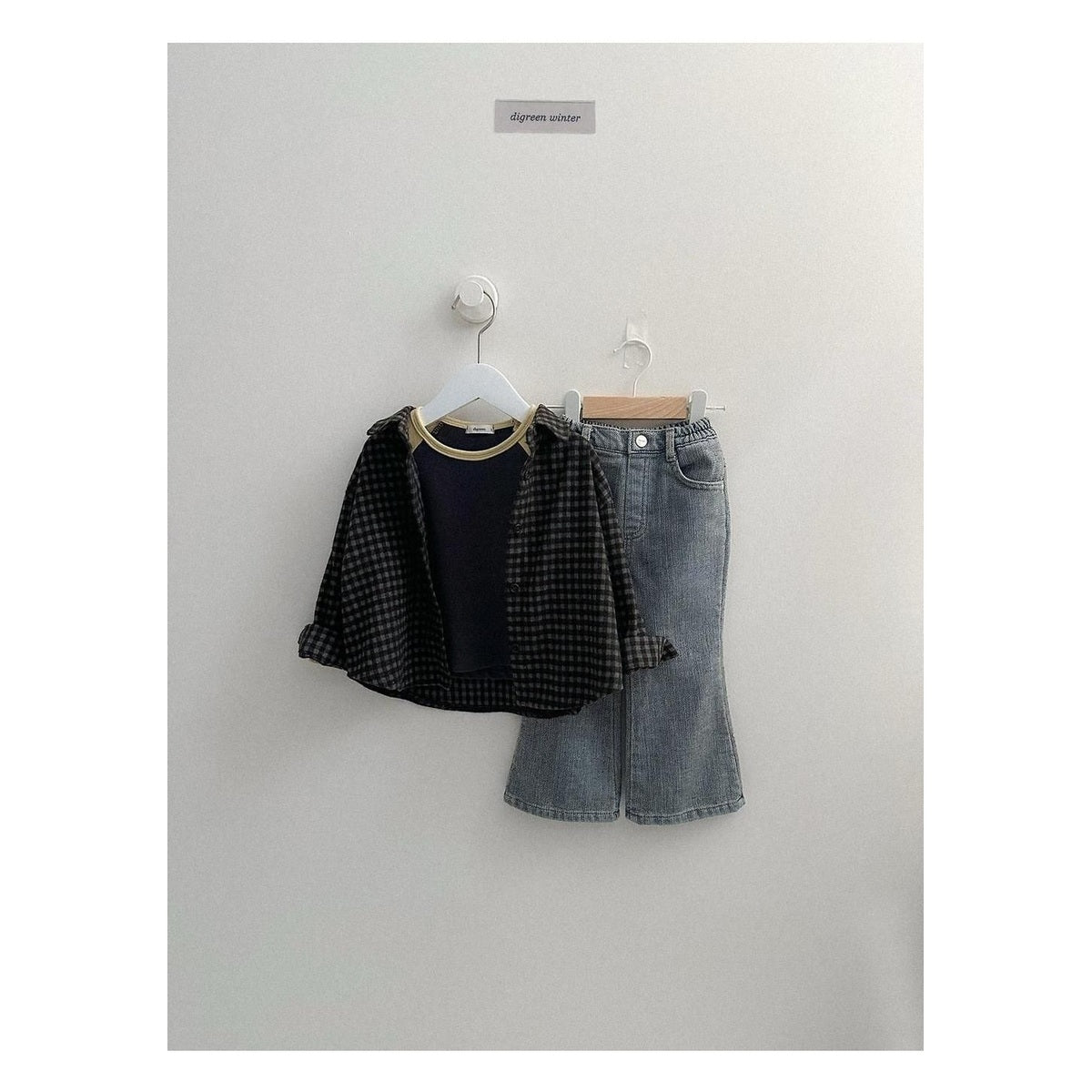 digreen シュニールブーツカットデニムパンツ