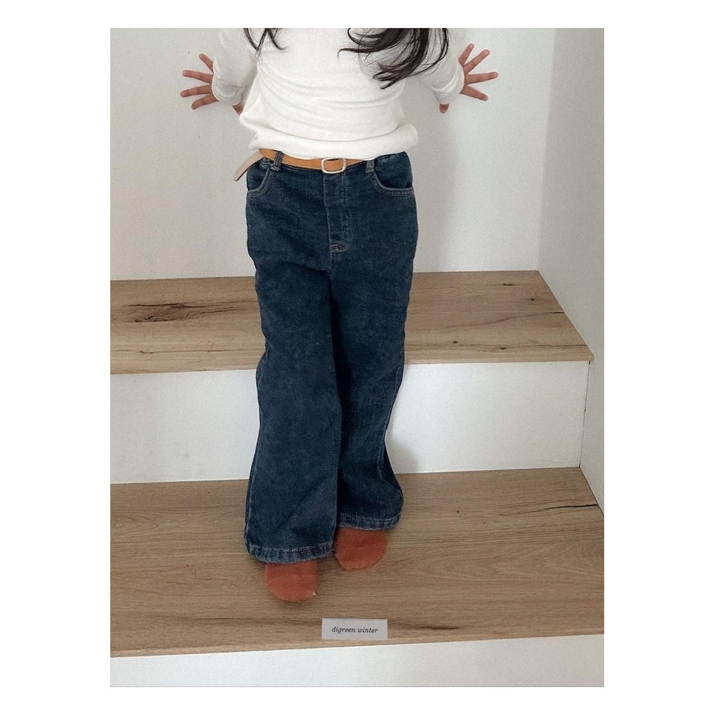 digreen シュニールブーツカットデニムパンツ