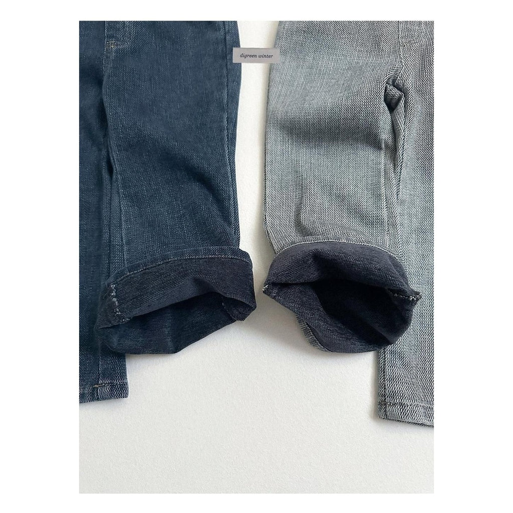 digreen シュニールブーツカットデニムパンツ