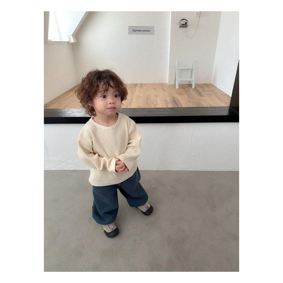 digreen ラペワッフルTシャツ