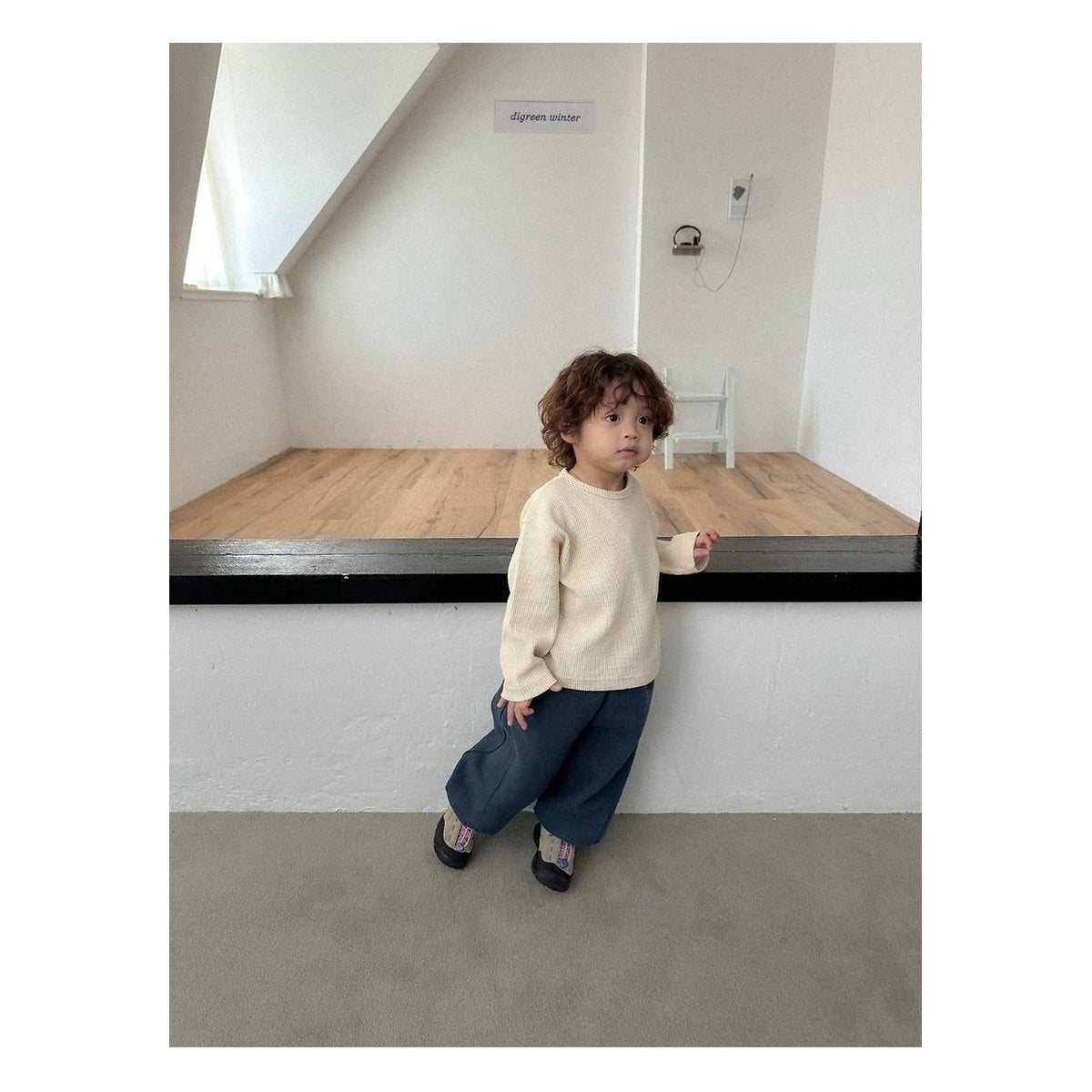 digreen ラペワッフルTシャツ