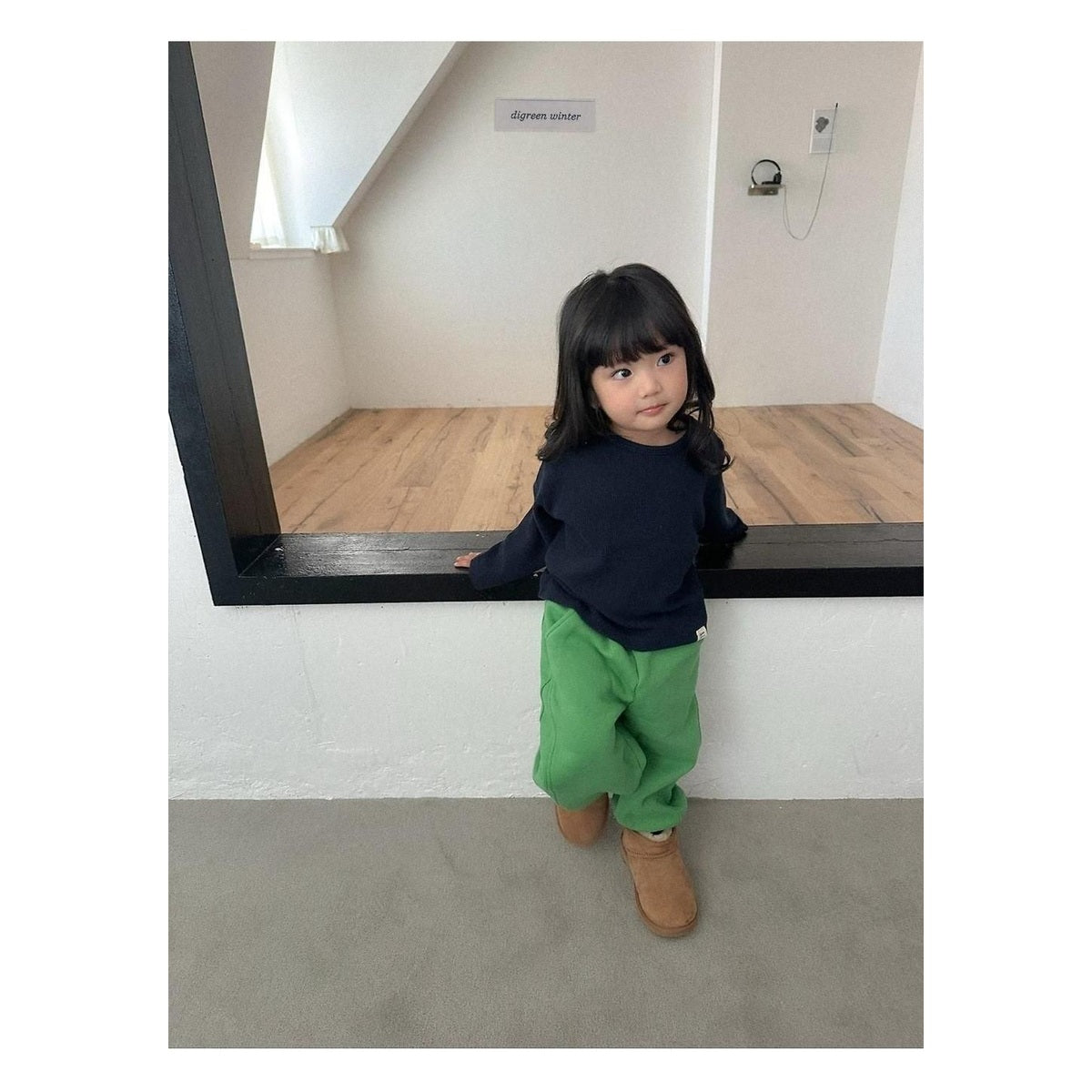 digreen ラペワッフルTシャツ