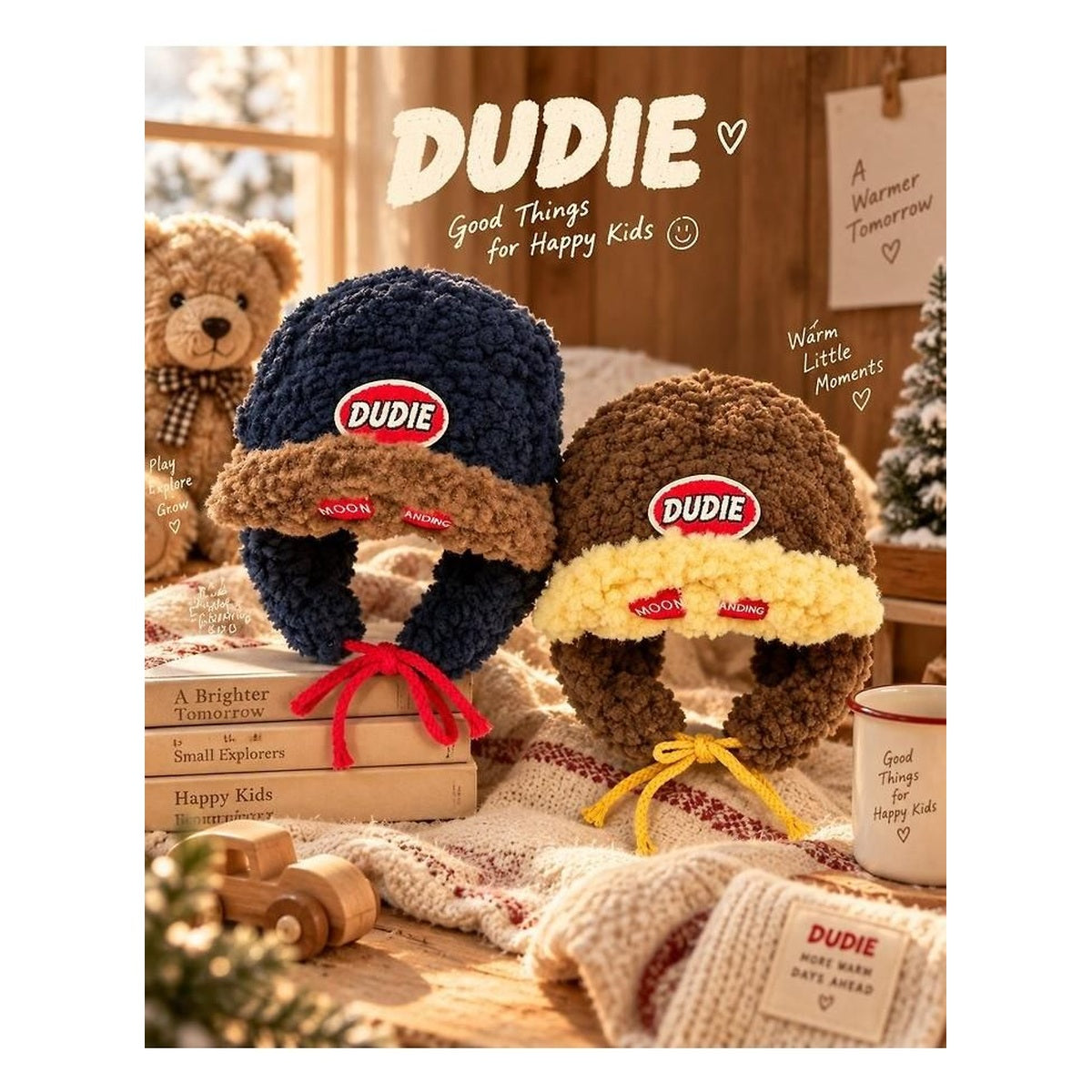 DUDIE 耳当てキャップ FREE(48-52cm)