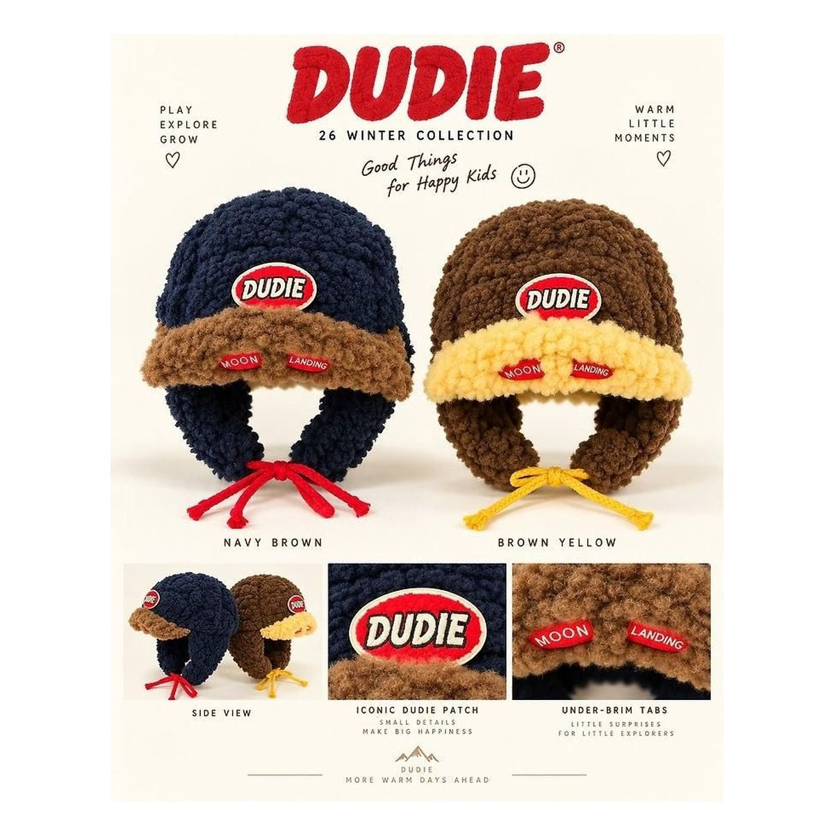 DUDIE 耳当てキャップ FREE(48-52cm)