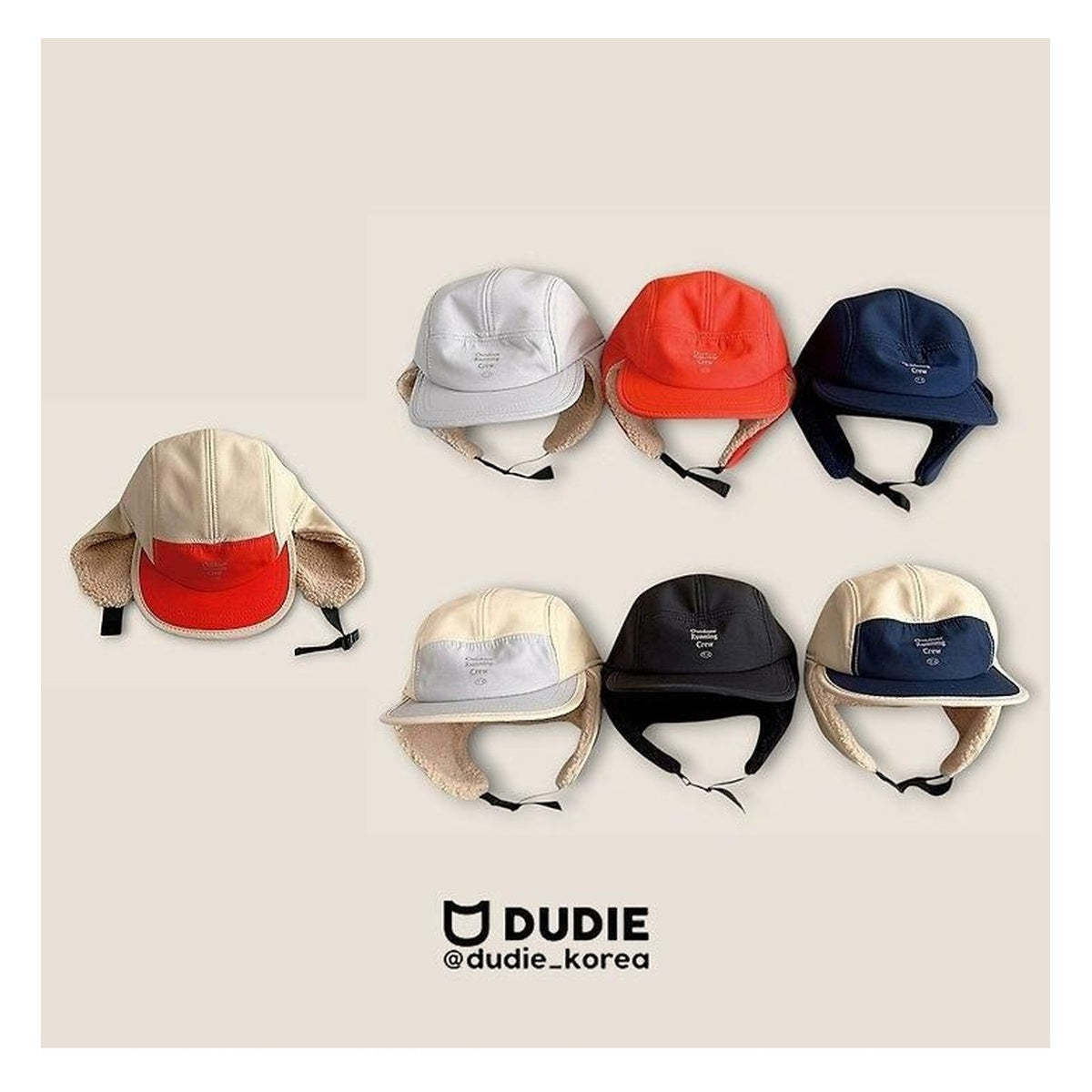 DUDIE 耳当て帽子 FREE(48-52cm)