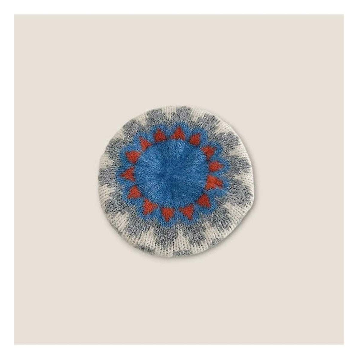 DUDIE ジャカードニットベレー帽 FREE(50-54cm)