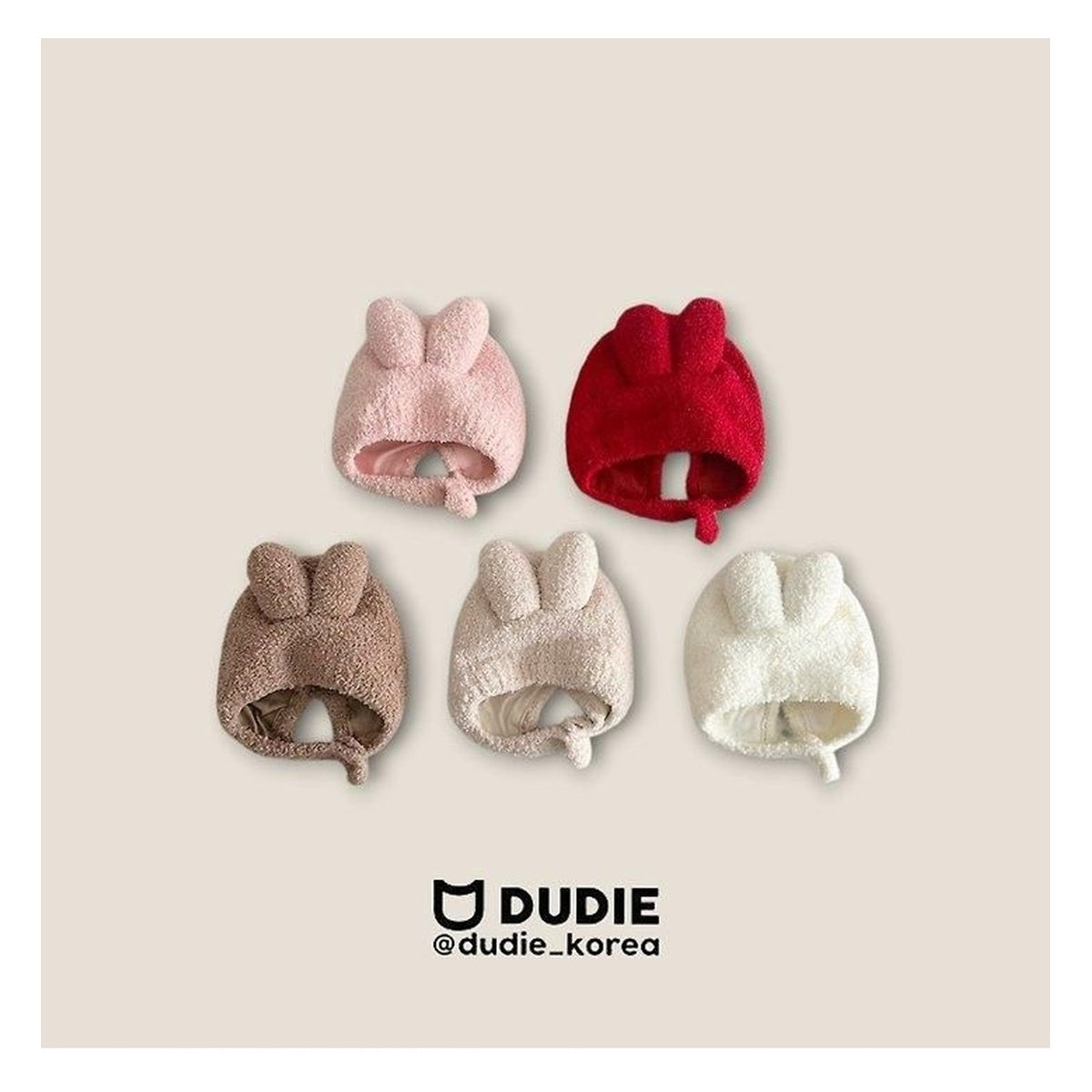 DUDIE 耳当てニット帽子 FREE(44-48cm)