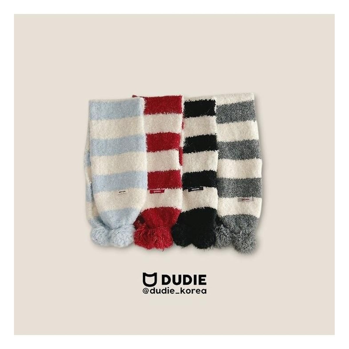 DUDIE ボールニットマフラー FREE