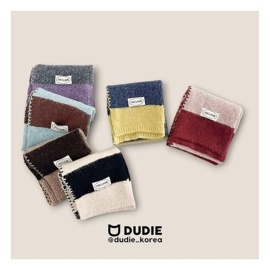 DUDIE カラーストライプマフラー FREE