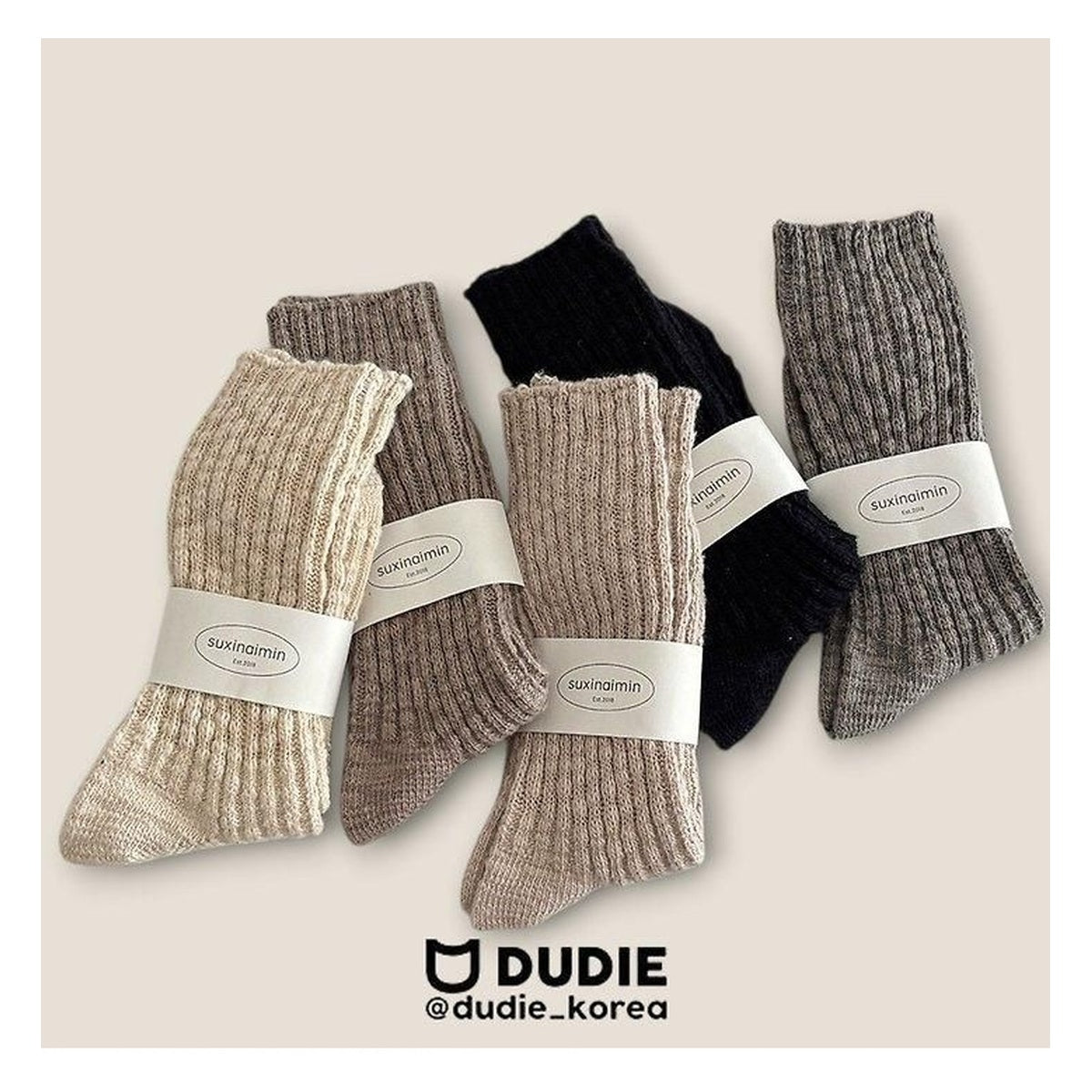 DUDIE バンブーリブニット FREE