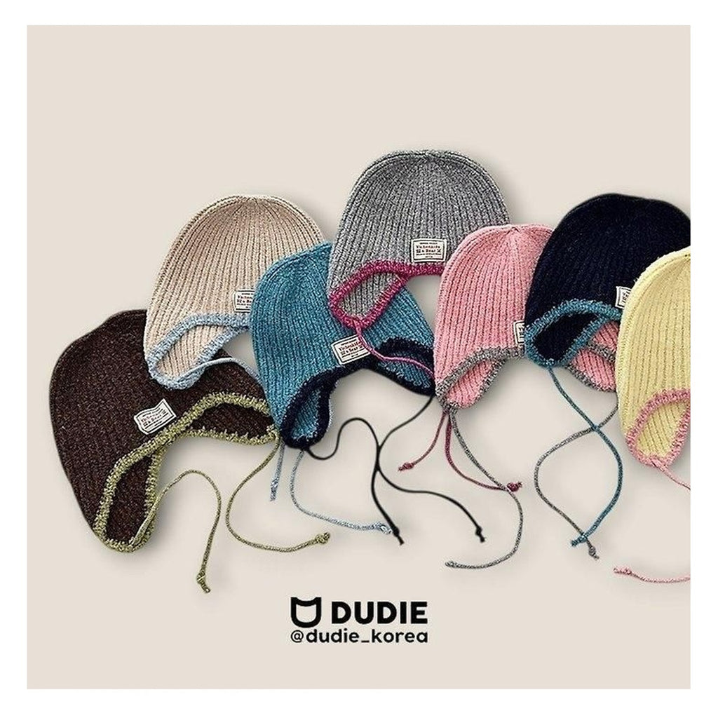 DUDIE ラインニット帽子 FREE(48-52cm)