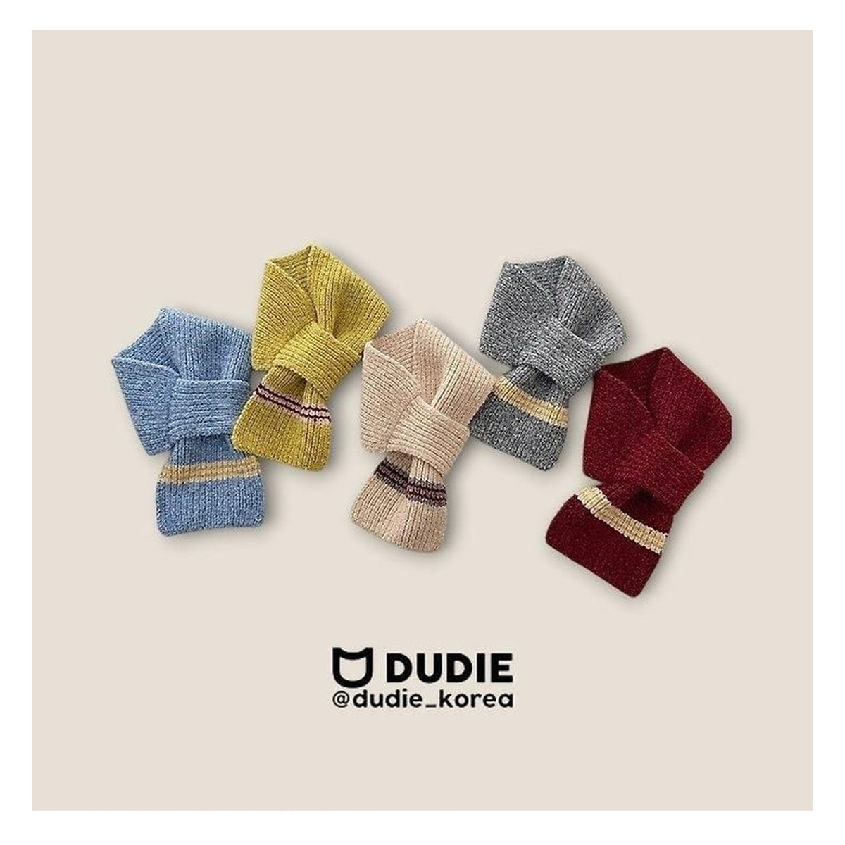 DUDIE 配色プチマフラー FREE