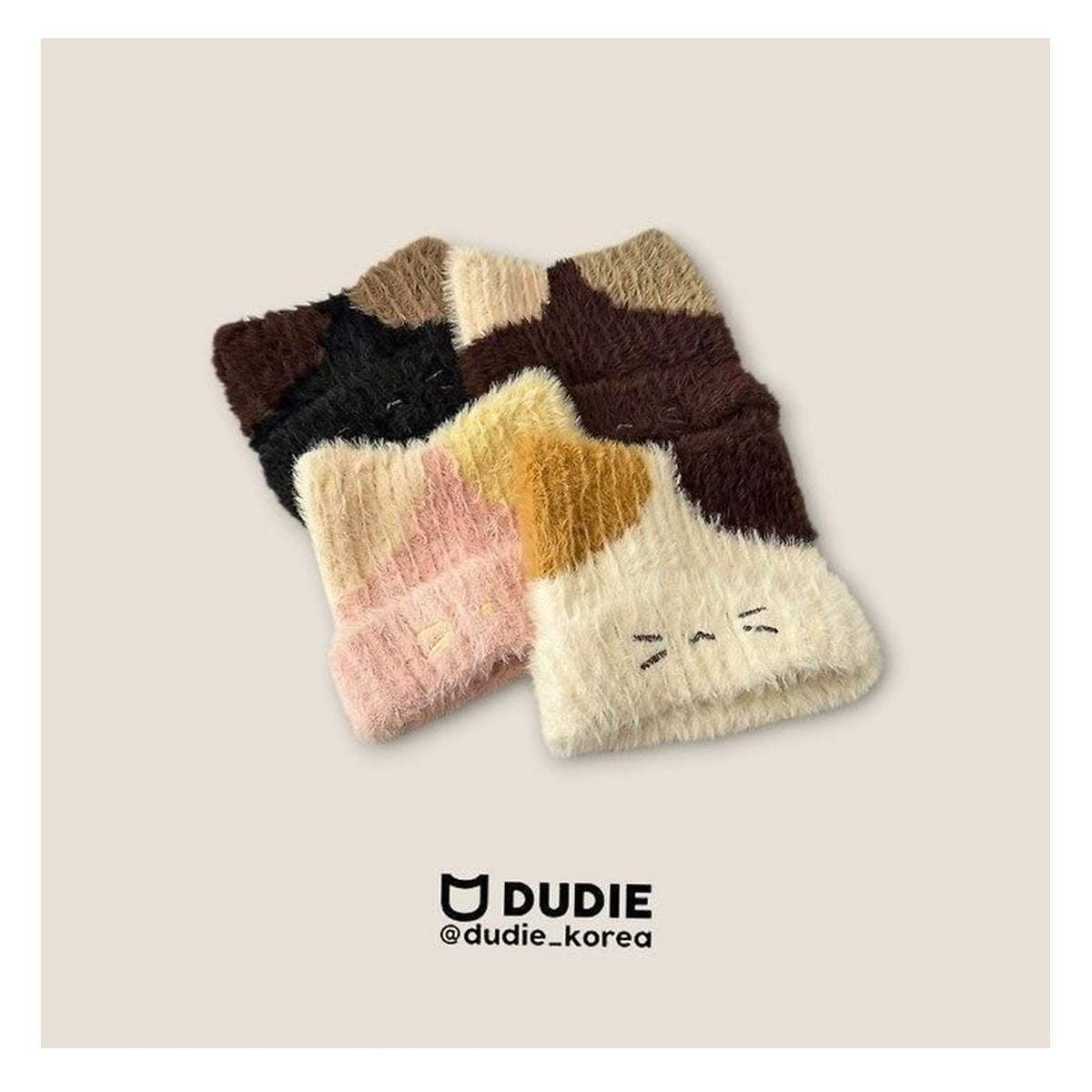 DUDIE ねこビーニー FREE(50-54cm)