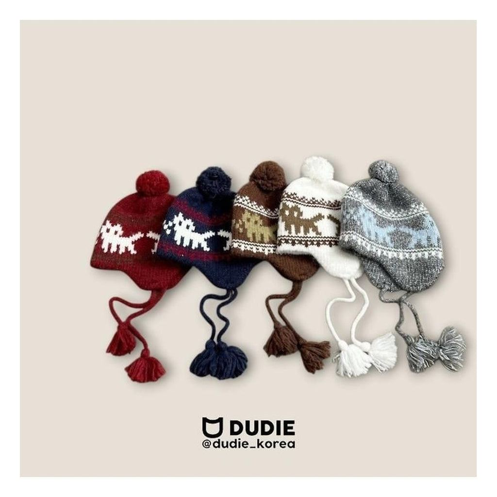 DUDIE キャットキャット耳当て帽子 FREE(48-52cm)