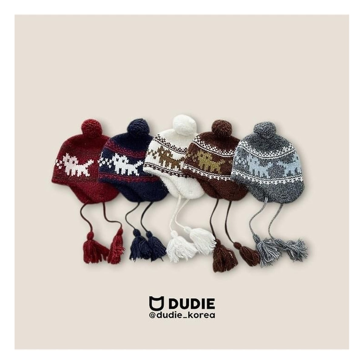DUDIE キャットキャット耳当て帽子 FREE(48-52cm)