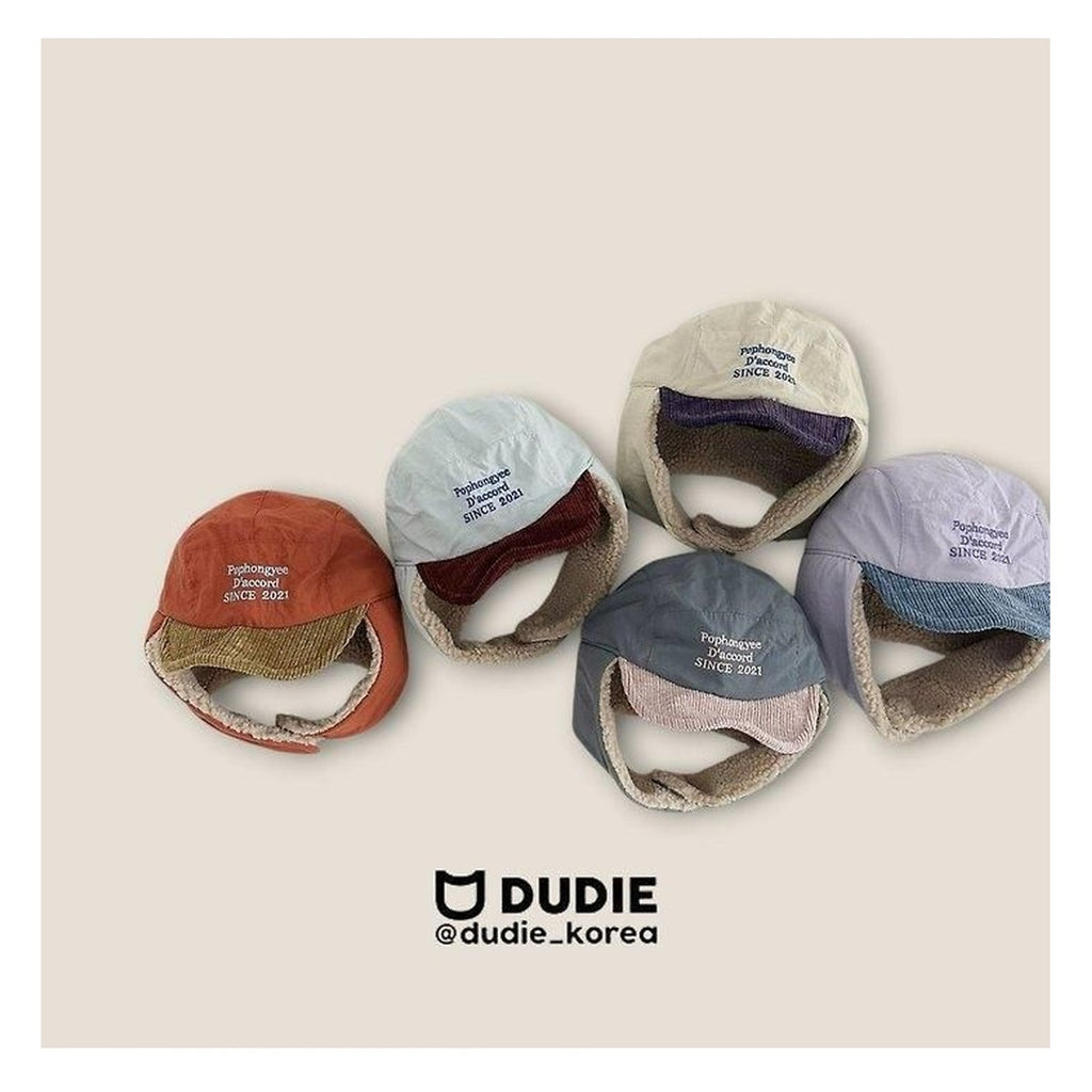 DUDIE ポンポン耳当て帽子 FREE(48-52cm)