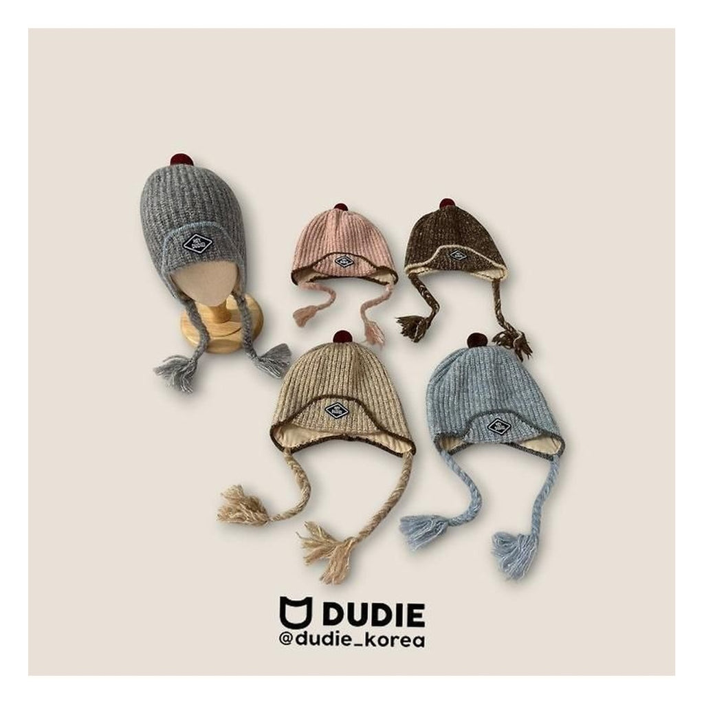 DUDIE ポンポン耳当てビーニー FREE(50-54cm)