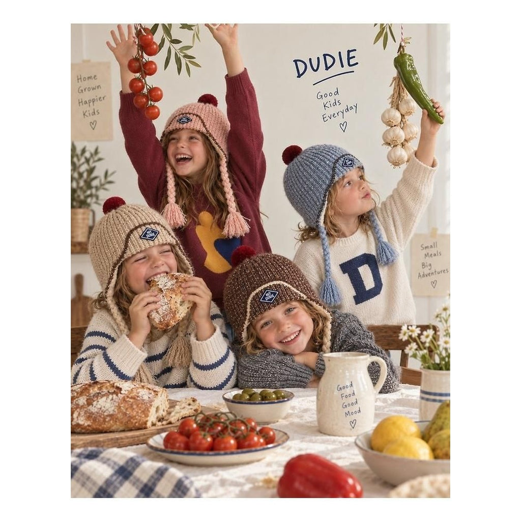 DUDIE ポンポン耳当てビーニー FREE(50-54cm)