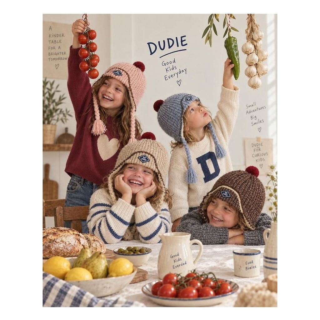 DUDIE ポンポン耳当てビーニー FREE(50-54cm)