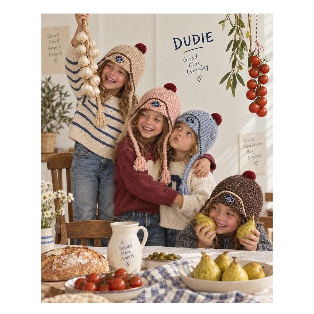 DUDIE ポンポン耳当てビーニー FREE(50-54cm)