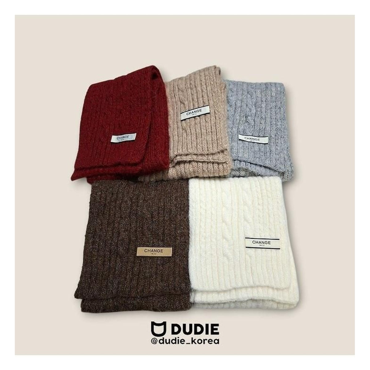 DUDIE ダブルツイストマフラー FREE