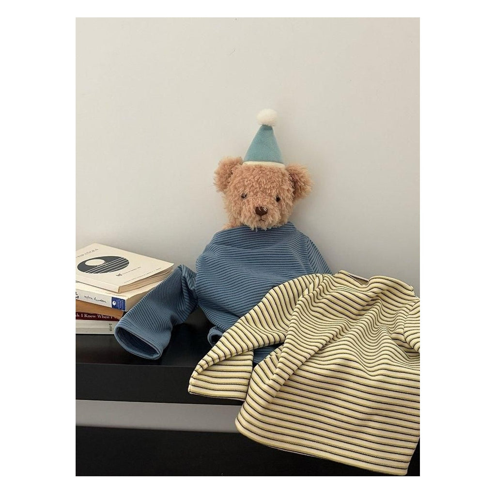 Dui ボーダーハーフハイネックTシャツ