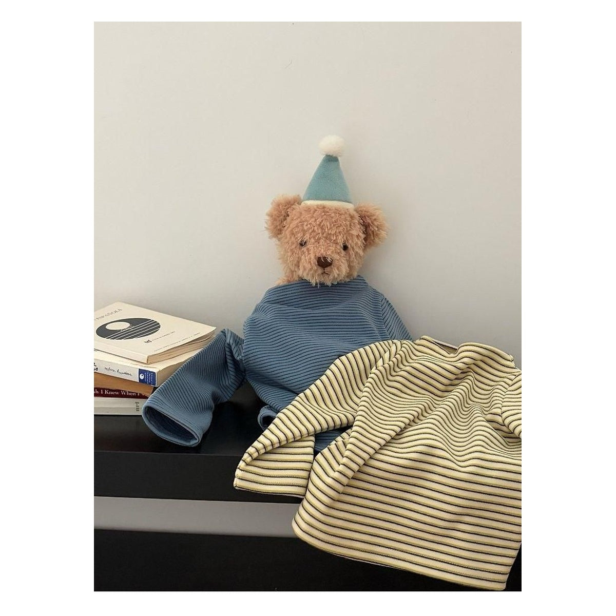Dui ボーダーハーフハイネックTシャツ