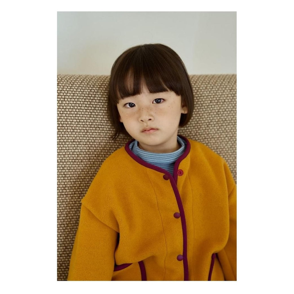 Dui ボーダーハーフハイネックTシャツ