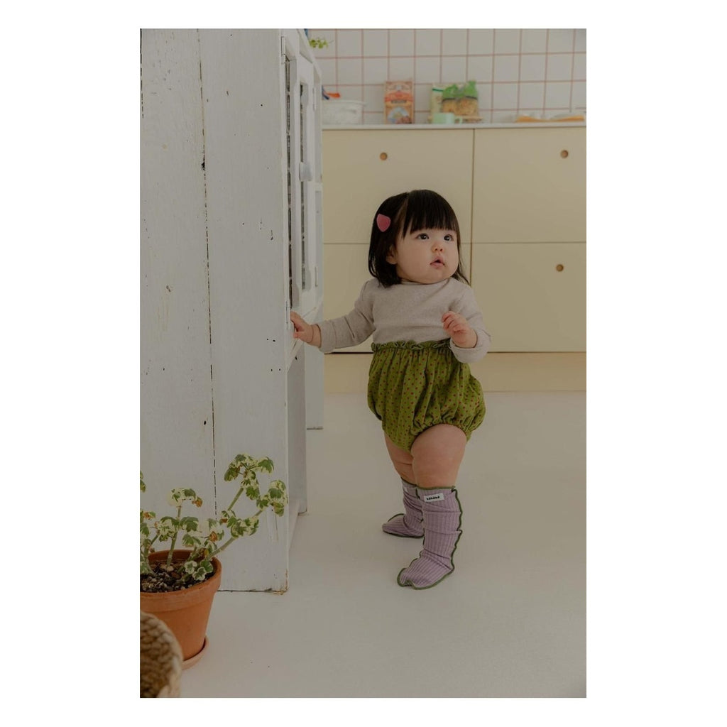 HAHAHA バイカラーリブニーソックス FREE