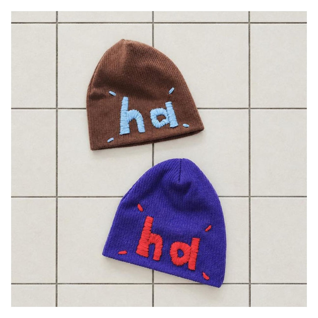 HAHAHA ハンドメイド刺繍ビーニー FREE