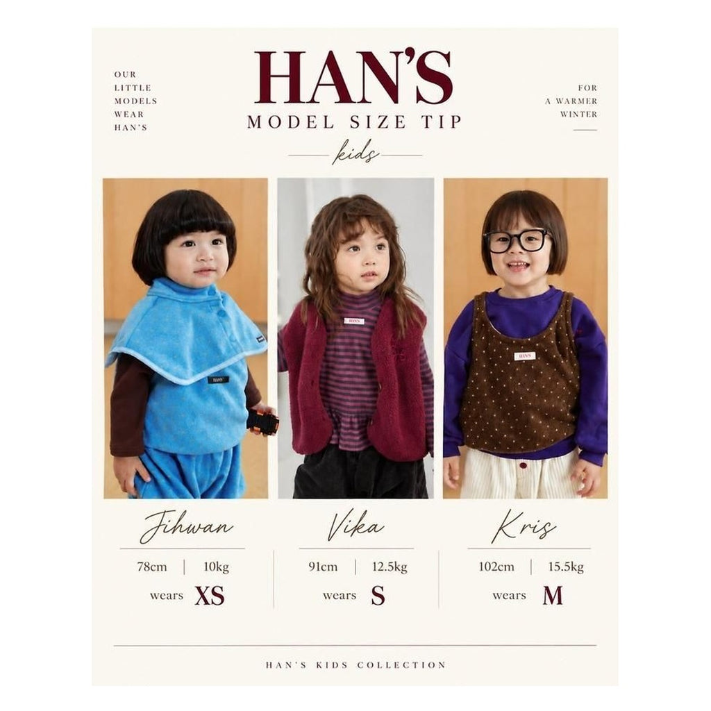 Hans ドット柄フリースウォーマー