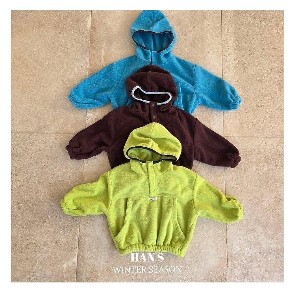 Hans フリースポケットジップアップ