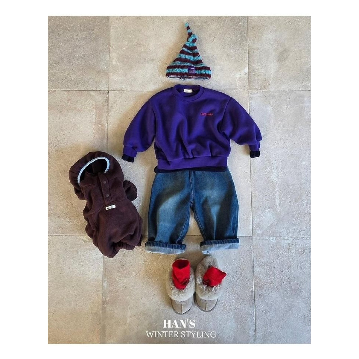 Hans 裏起毛デニムパンツ