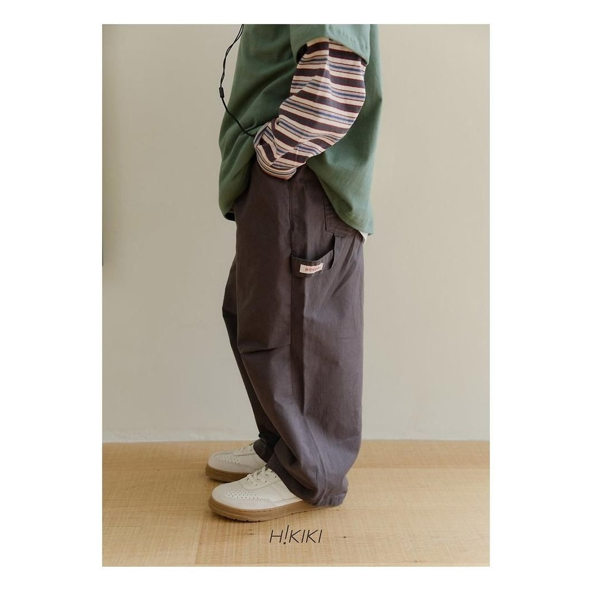 hikiki コットンバレルパンツ