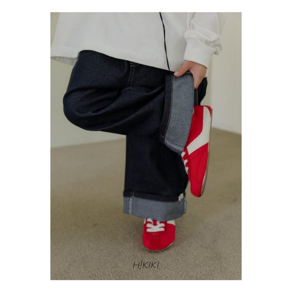 hikiki ターンアップデニムパンツ