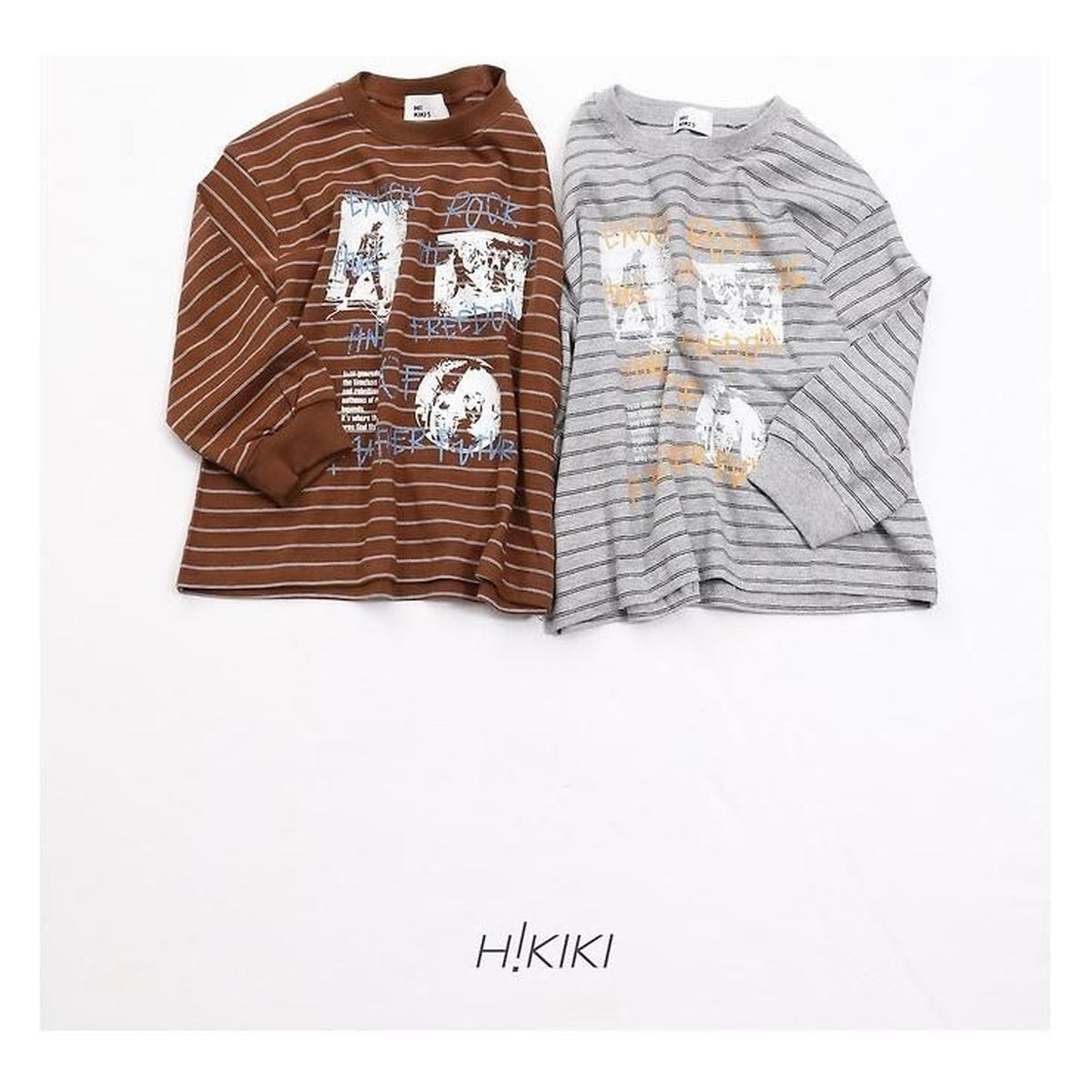 hikiki ロックストライプTシャツ