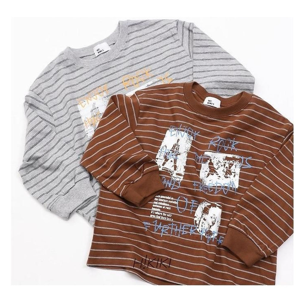 hikiki ロックストライプTシャツ