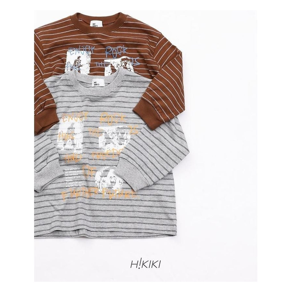 hikiki ロックストライプTシャツ