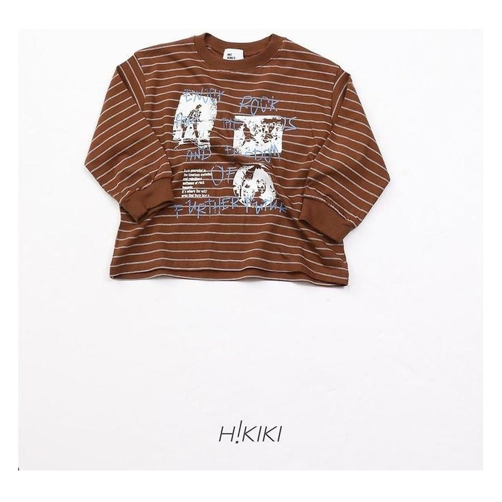 hikiki ロックストライプTシャツ