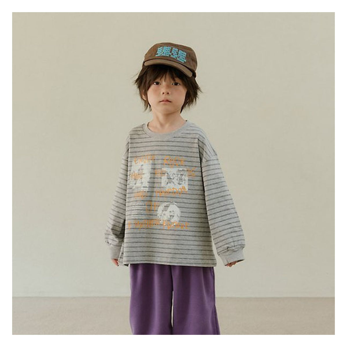 hikiki ロックストライプTシャツ