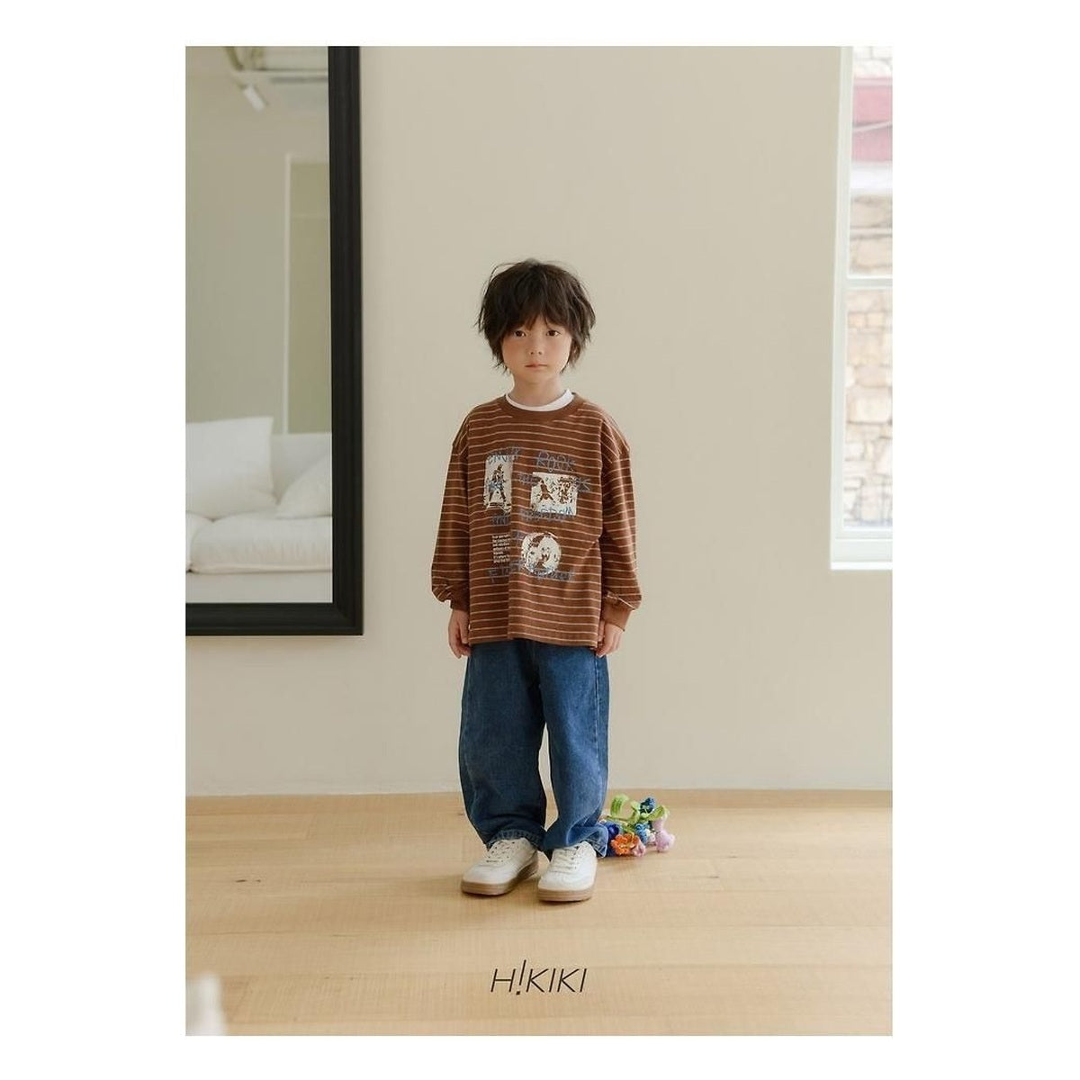 hikiki ロックストライプTシャツ