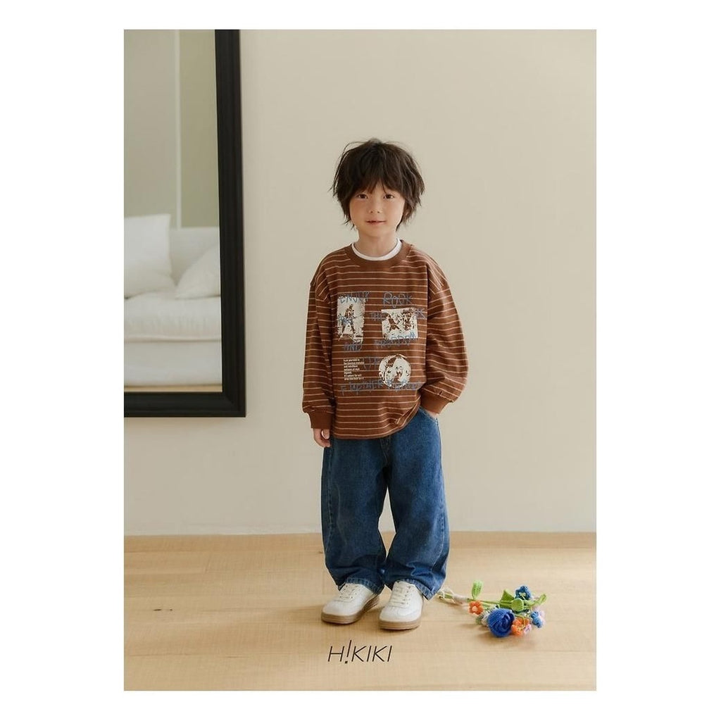 hikiki ロックストライプTシャツ