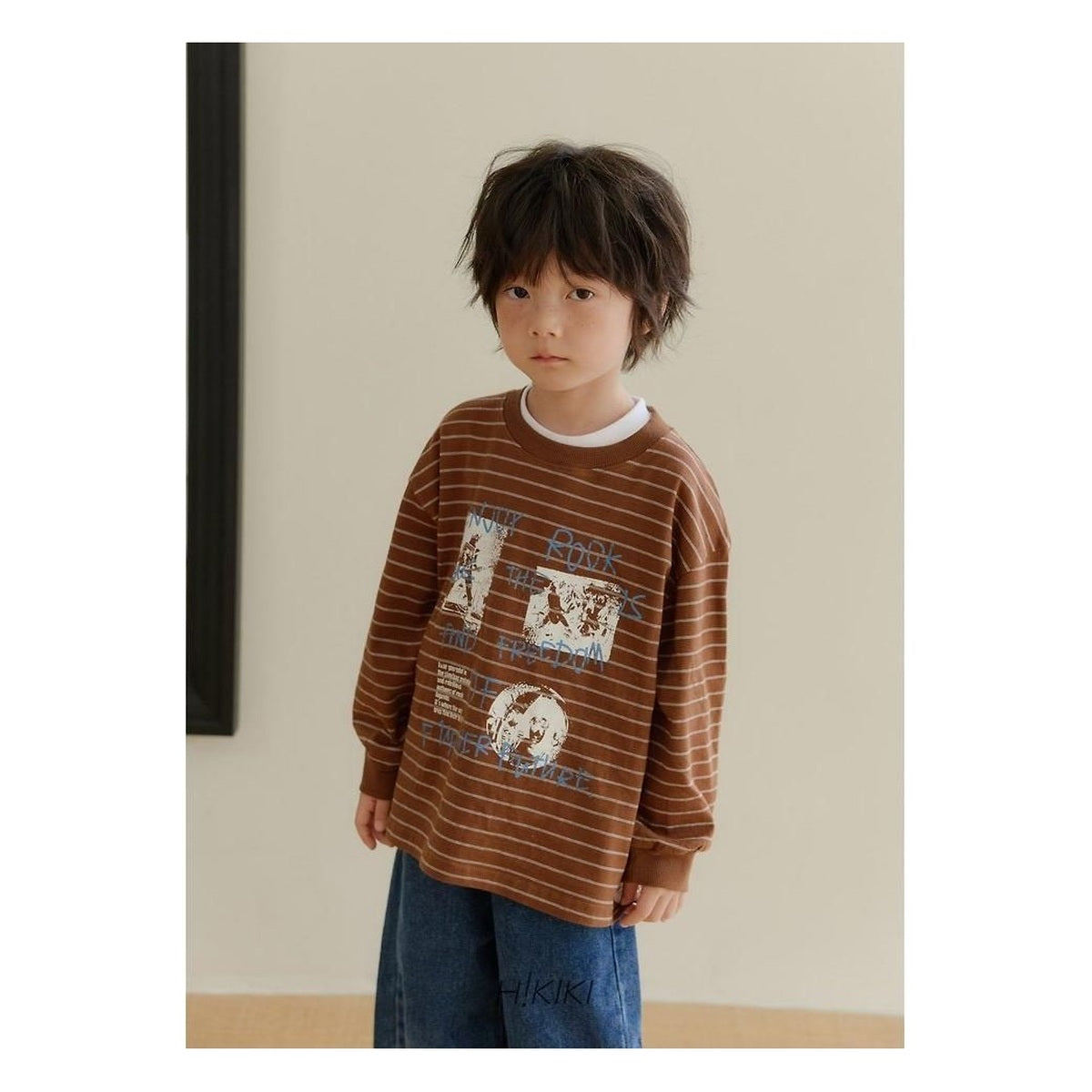 hikiki ロックストライプTシャツ