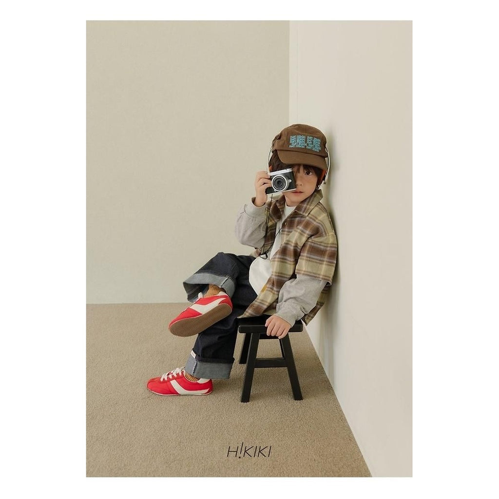 hikiki チェック柄レイヤードシャツ