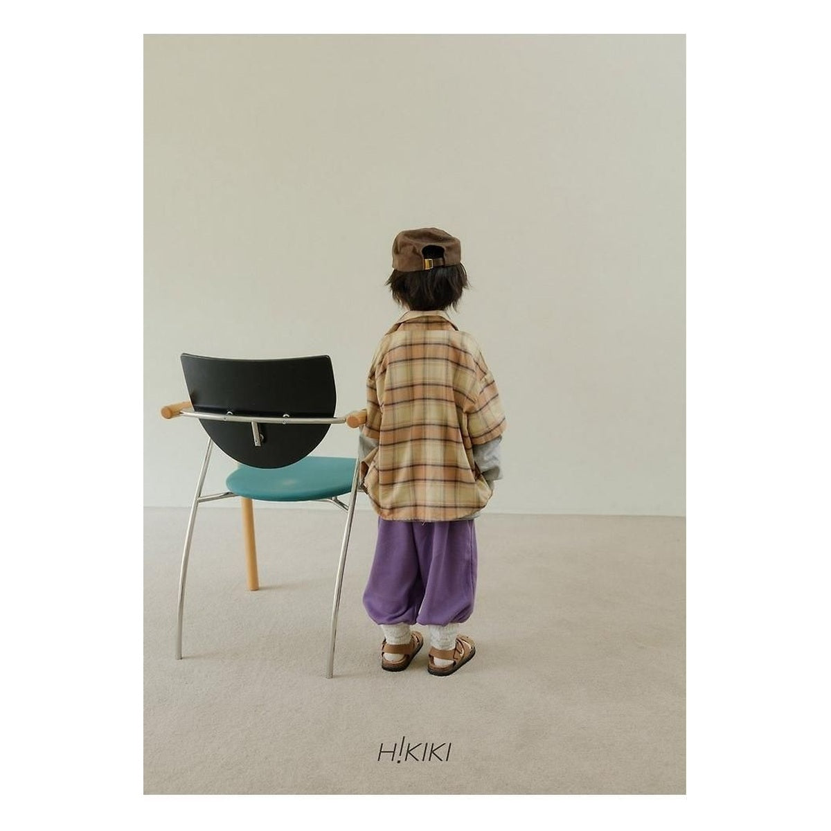 hikiki チェック柄レイヤードシャツ