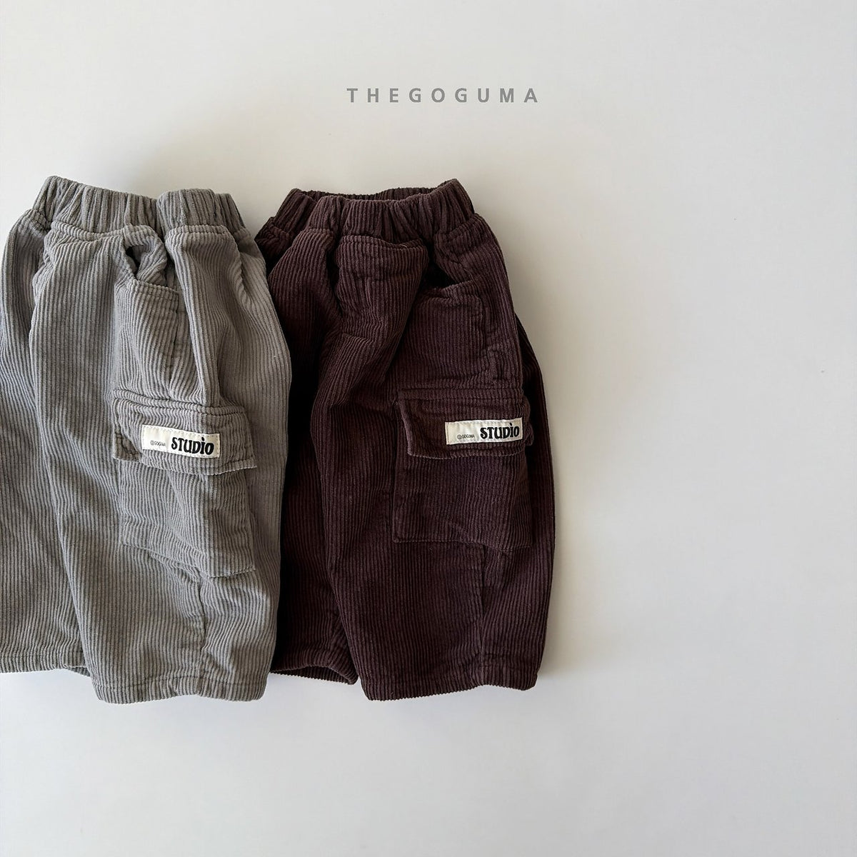 THE GOGUMA コーデュロイカーゴ裏起毛パンツ